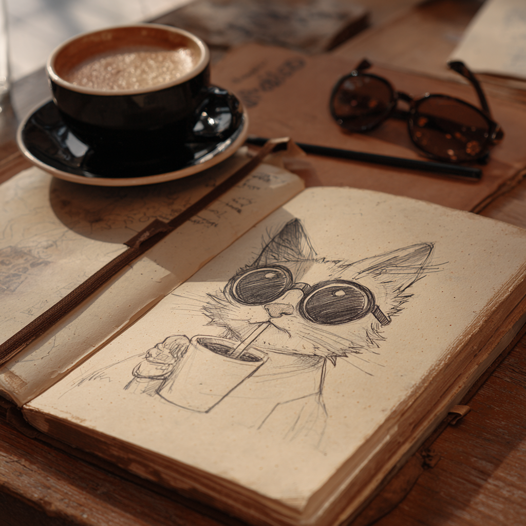 gato con lentes